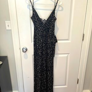 Kaileigh White & Black Rochelle Knit Jumpsuit